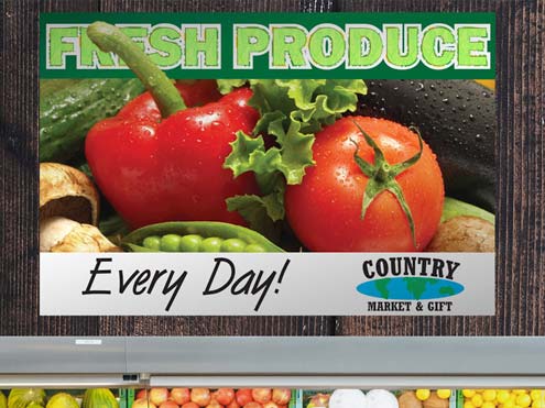 Large format posters for retail