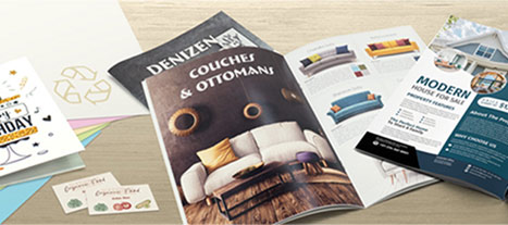 Printed products on various paper stocks