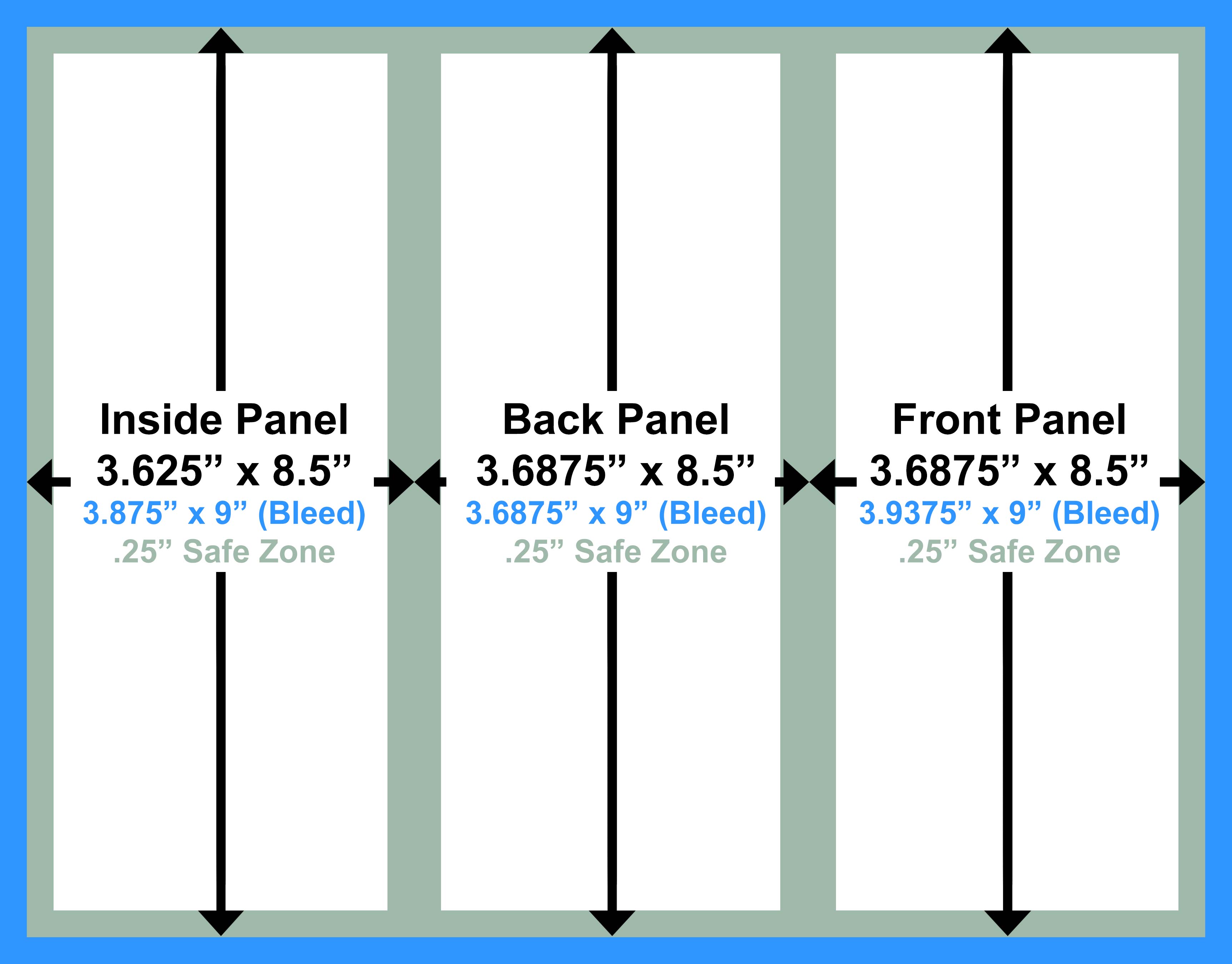 Standard Tri Fold Brochure Dimensions Cutthroat Printcustom Brochure 