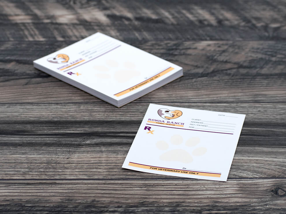 Prescription Pad Printing | Order Custom Prescription Notepads Online